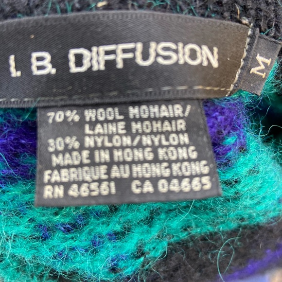 Price is Firm Vtg 80s plaid mohair wool cardigan sweater M - Picture 8 of 10